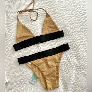 Brand New San Lorenzo Gold and Black Bikini